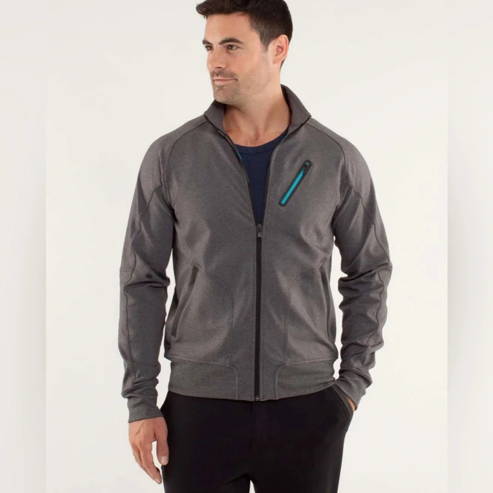 Lululemon Trainer Full- Zip Jacket in Heathered Soot Size L